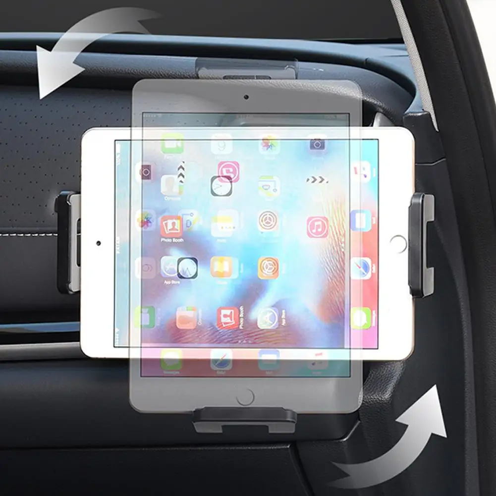 

Новейшая вращающаяся автомобильная подставка с креплением на вентиляционное отверстие для Ipad 1 2 3 4 Mini 4-11 дюймов для Samsung Huawei Планшета Телефона Gps и т. д. P8E0