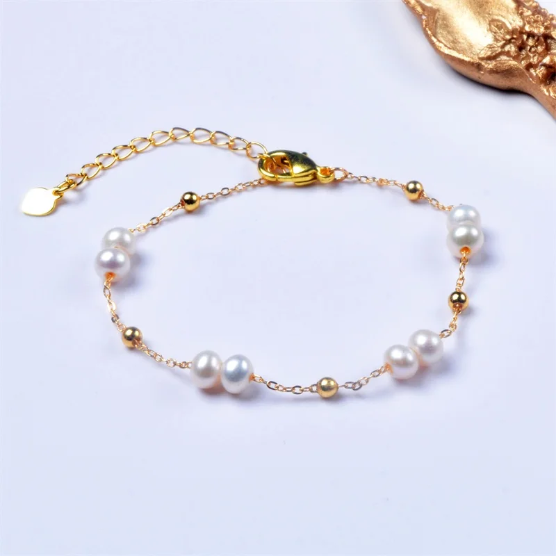 

Браслет женский из натурального Пресноводного Жемчуга 5-6 мм