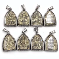 retro zodiac eight patron saints buddhist tathagata amulet necklace guanyin pendant amulet auspicious blessing good luck card