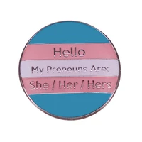 trans flag inspired badge treasure gift pin wrap fashionable creative cartoon brooch lovely enamel badge clothing accessories