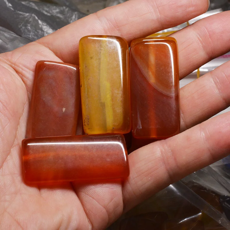 

40mmx20mm Straight hole natural stone striped rectangular pendant Pendant Charm Jewelry Making Diy earrings necklace bracelet