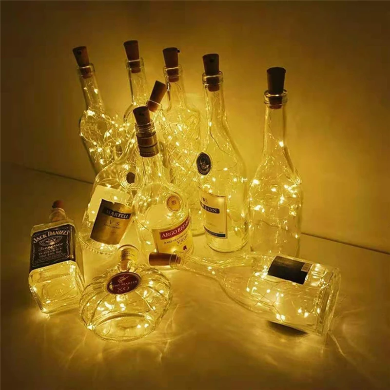 

Battery Powered Cork Wine Bottle Light 1M 2M 3M DIY LED String Light Bar Light Birthday Party Wine Bottle Stopper Light Strip