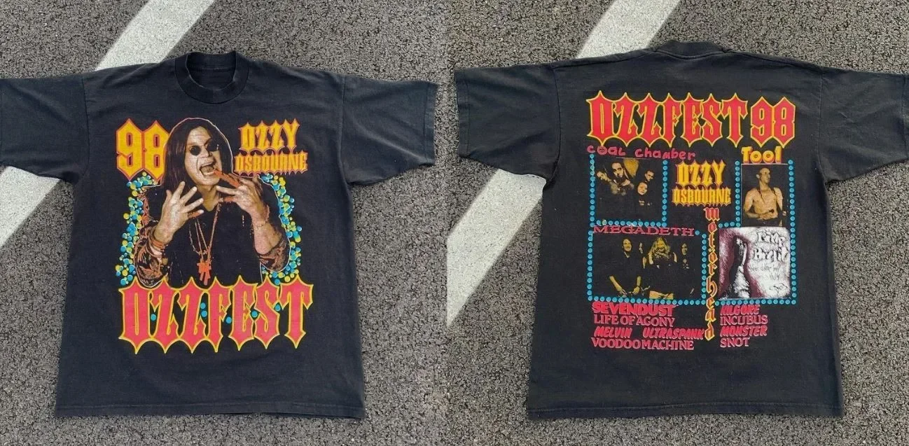 НОВИНКА! !! Редкая футболка группы Ozzfest 1998 Rock Tour, размеры от S до 5XL, переиздание, сделанное фанатами. (art.: 3920d9dcedf75) - 3920d9dcedf75