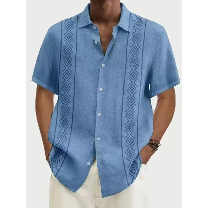 

Independent station cross-border men's fashion trend Hawaii short-sleeved shirt 3D digital printed shirt cross-border