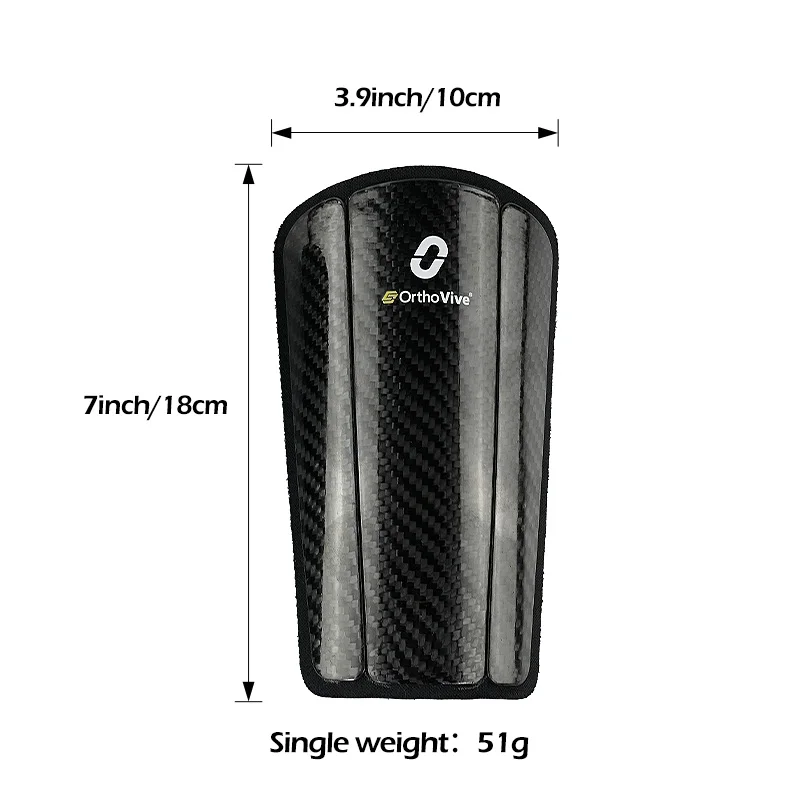 Oupower-Carbon Fibre Soccer Щитки для голени Сверхлегкие Дышащие Профессиональные