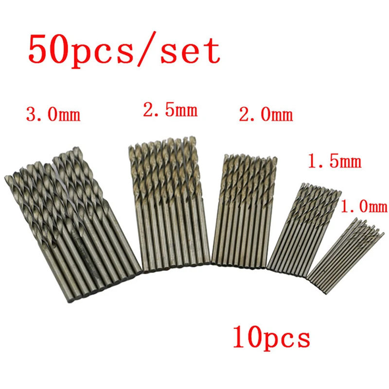 

Набор сверл HUXUAN Extractor Drill Bits Set 50 шт., 1/1.5/2/2.5/3 мм