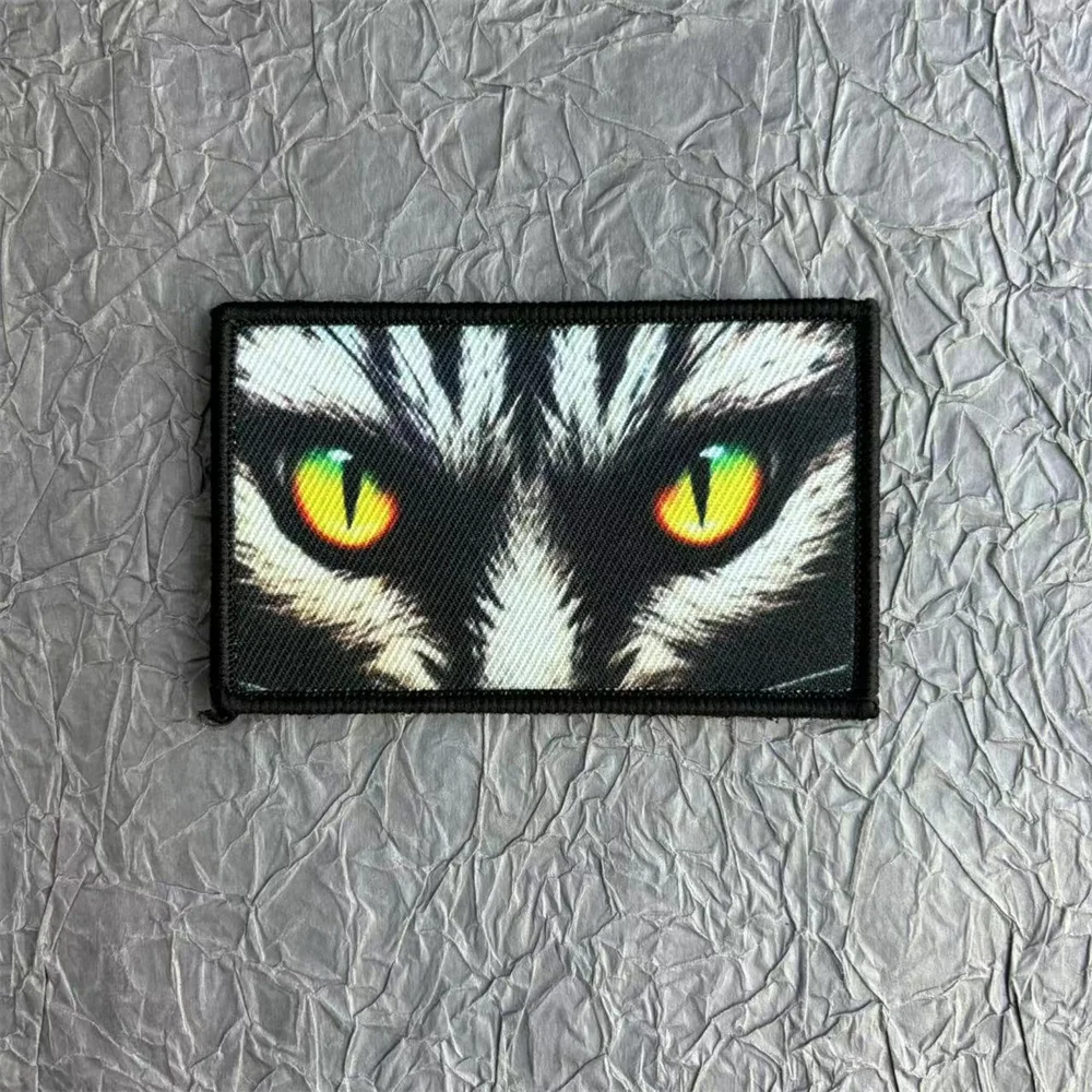 Нашивка с кошкой вышивка на одежде напечатанные наклейки значок для морального