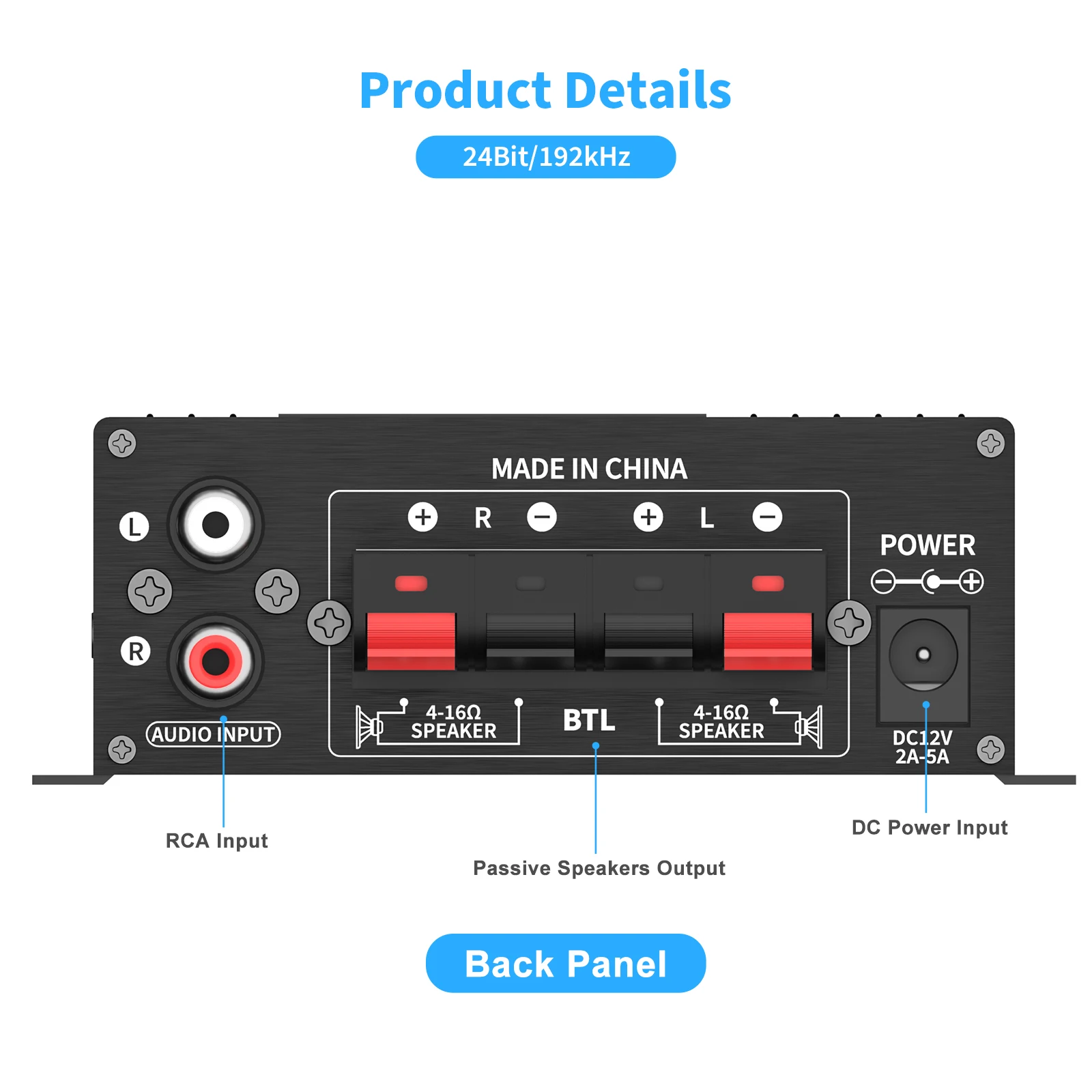 AK170 Мини цифровой мощный аудио автомобильный усилитель сисветильник ка стерео