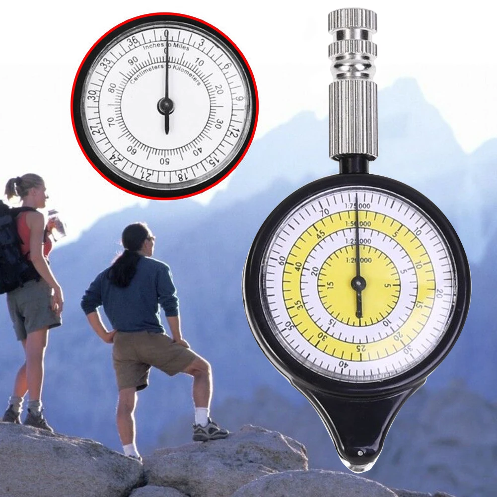 

Multifunction Compass Curvometer With Rangefinder Map Odometer Measuring Outdoor Camping Tool Aluminum Alloy Compass Curvometer