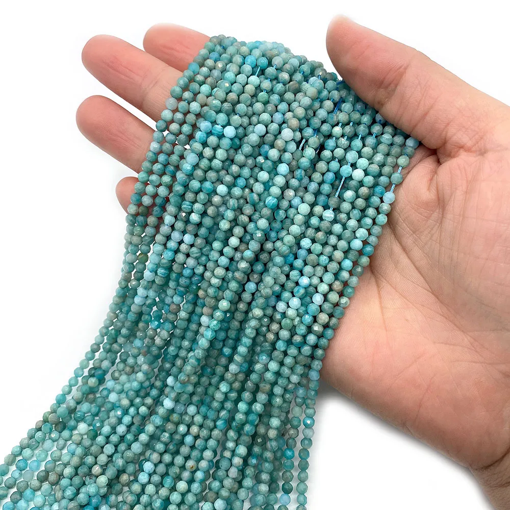 Бусины из натурального камня с гранями 2/3/4 мм | Украшения и аксессуары