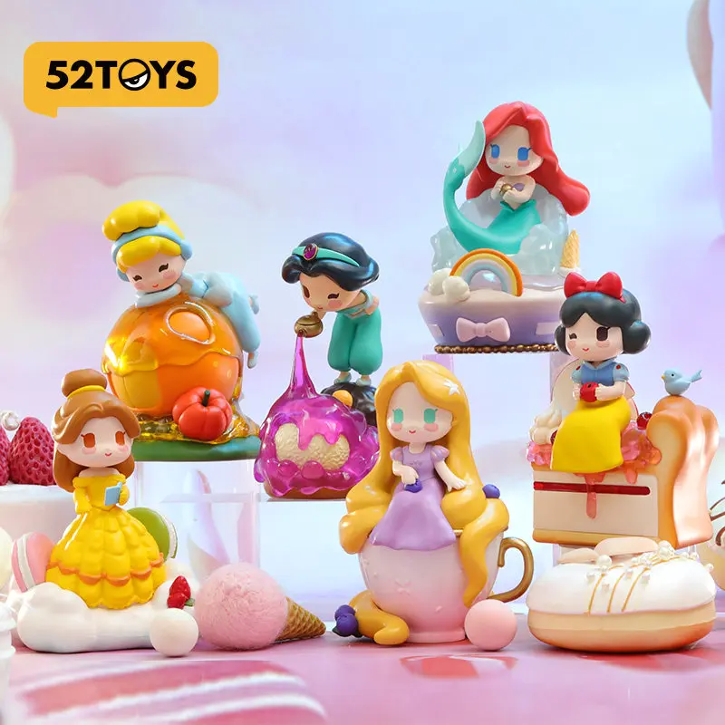 Фото Коллекционная фигурка 52toys Princess Series: Ариэль и Белль из серии «Десерт», подтвержденная в коробке, модная игрушка, настольное украшение для коллекционеров №1