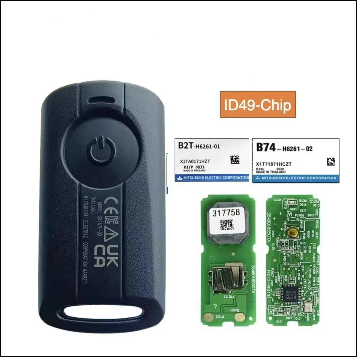 

Автомобильный ключ Sunshine, ключ дистанционного управления для Yamaha NVX155 XMAX XMAX300 QBIX AEROX JAUNS, мотоцикл, скутер, 315 МГц/33,92 МГц ID49