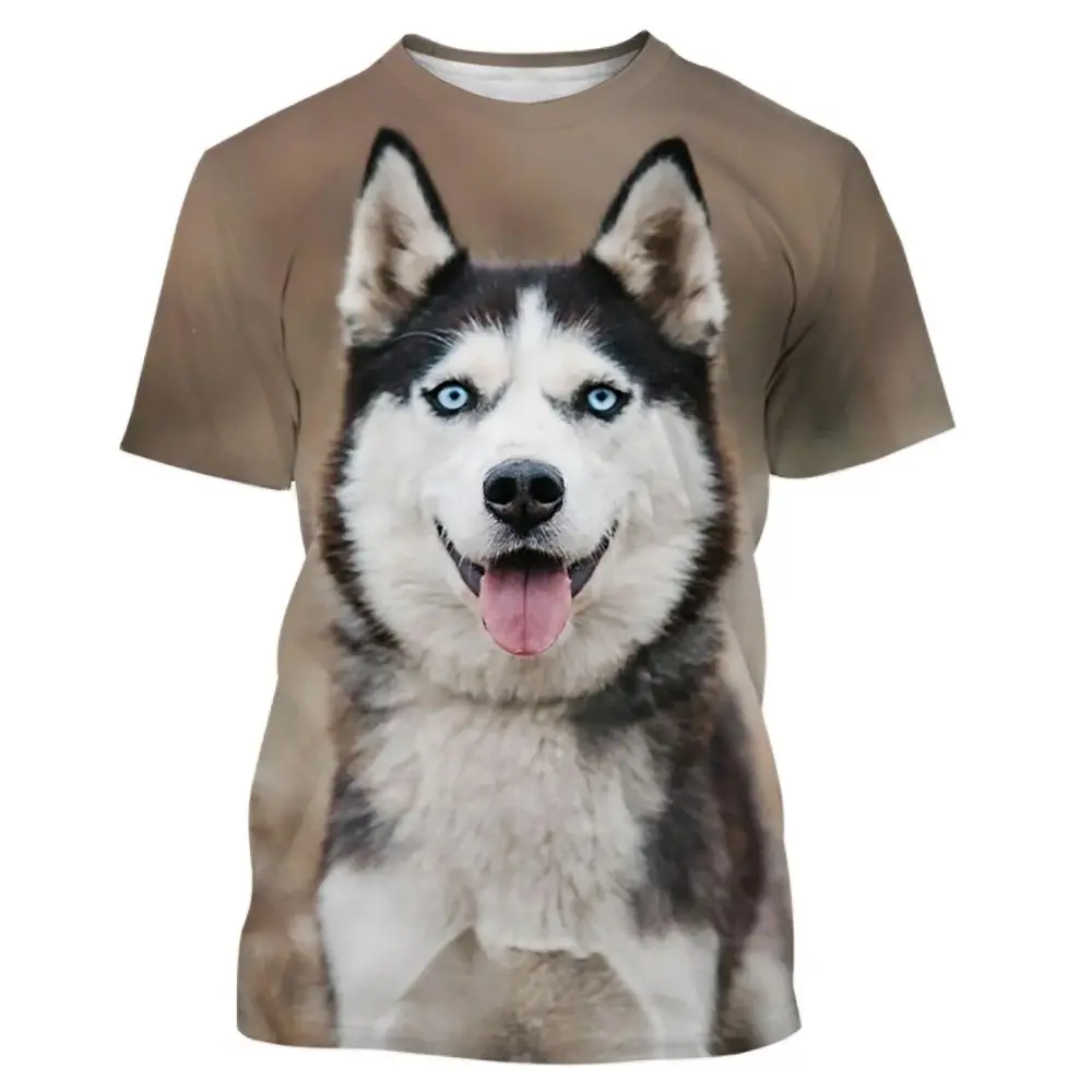 

Летняя забавная Мужская футболка с 3D принтом собаки хаски, модная повседневная футболка унисекс с круглым вырезом и короткими рукавами в уличном стиле Харадзюку