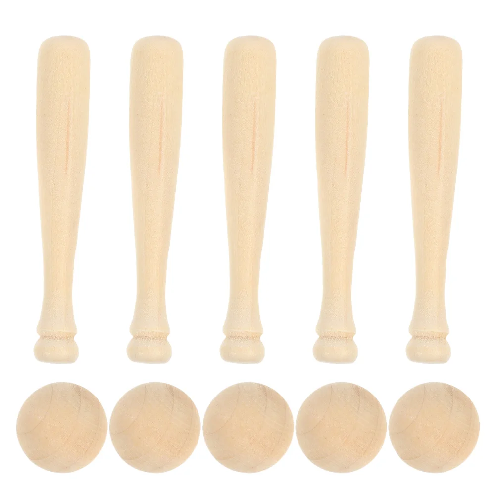 

Wooden Baseball Bat Bats Painting Tinycraftdecoration Kids Toy Hardwood Round Diy Decorationsbaseballs Unfinished