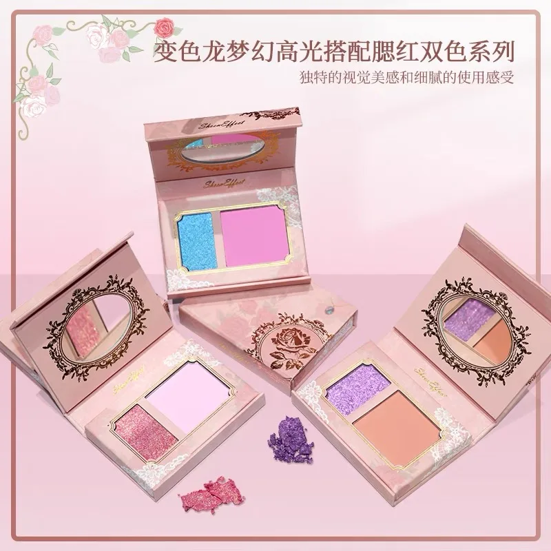 Sheeneffect Chameleon Двухцветные румяна High Disc Matte Pearl Blush Highlight
