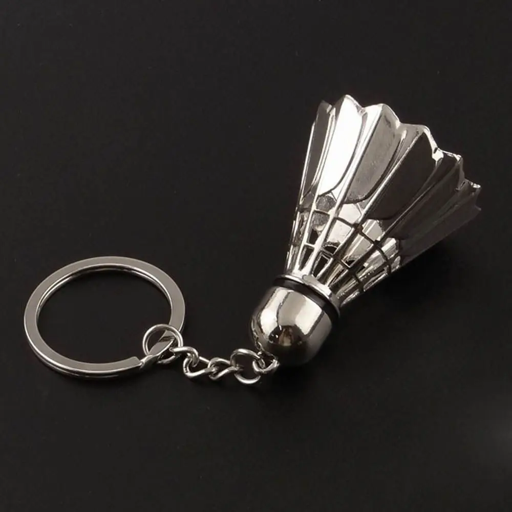 

Alloy Girl Cute Gift Friend Polished Style Fashion Women Bag Car Chain Badminton Key Ring Creative Sports Simulation