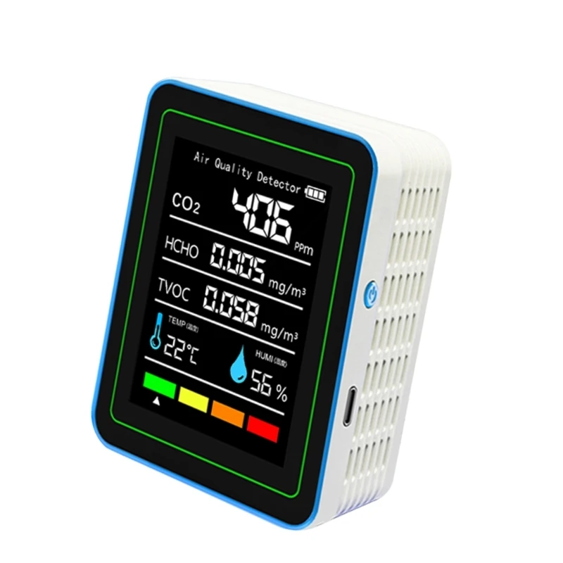 Мониторы качества воздуха влажности в помещении Температура CO2 TVOC HCHO Настольный