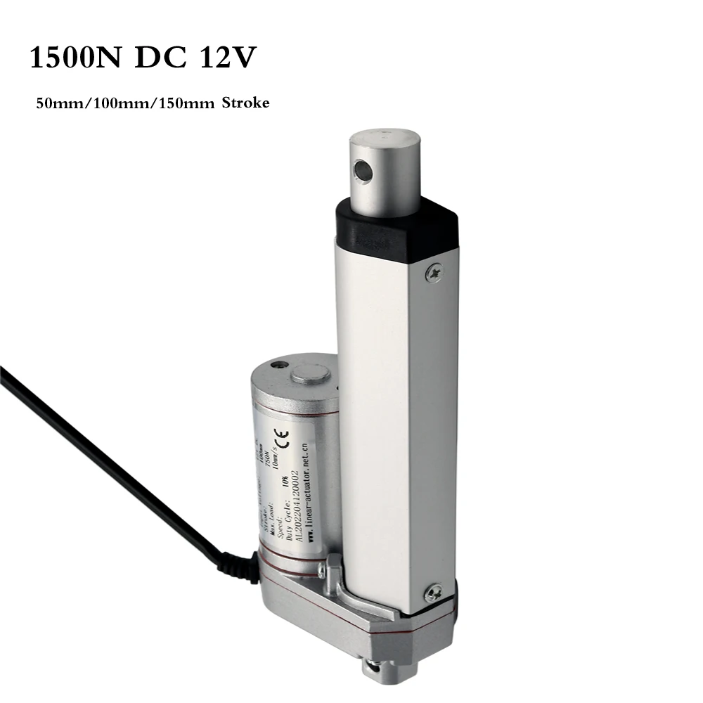 Линейный привод 100 Н, постоянный ток 12 В, фотолинейный двигатель 50 мм, 150 мм, 150 мм, ход Н, кг, линейный привод
