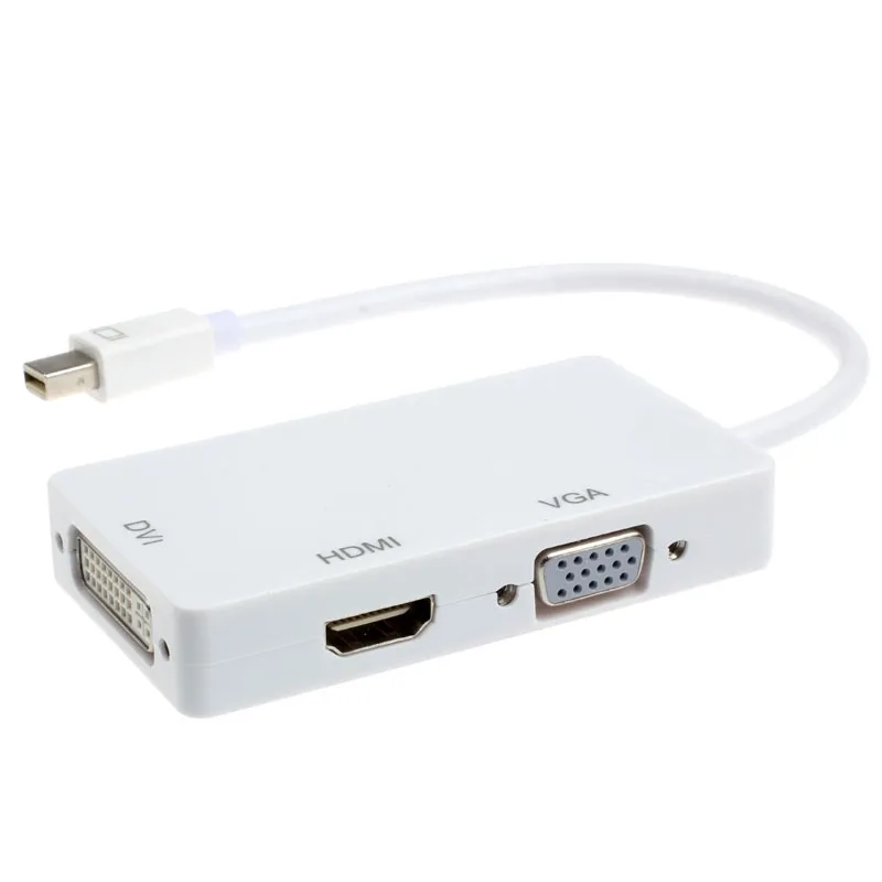 Довольно дешевый адаптер с портом дисплея Thunderbolt на DVI VGA HDMI-совместимый 3 в 1 для