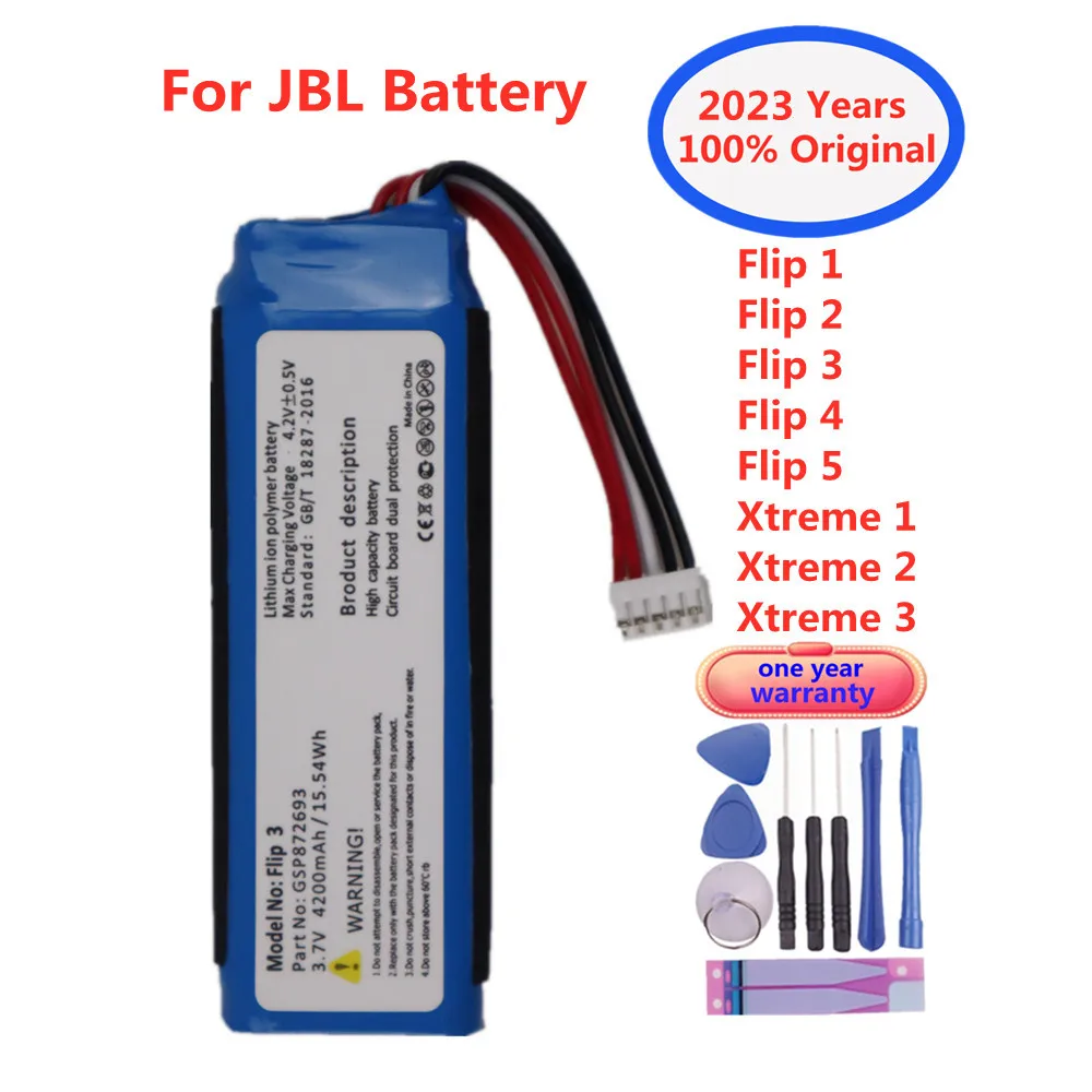 

2023 years 100% Original Speaker Rechargeable Battery For JBL Flip 3 4 5 Xtreme 1 2 3 Flip3 Flip4 Flip5 Xtreme2 Xtreme3 Bateria