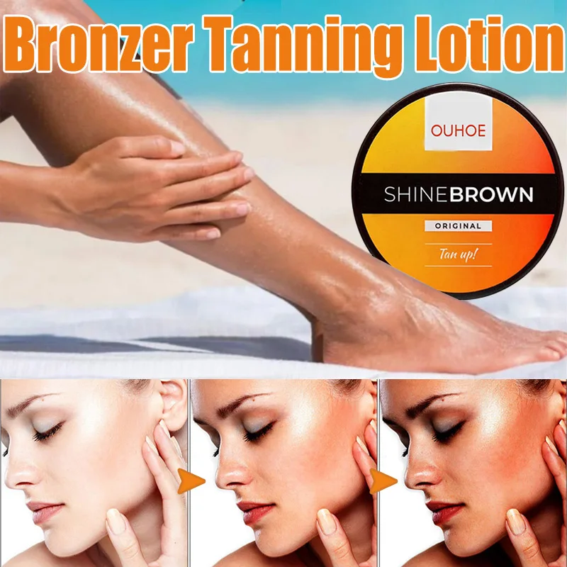 

50g Tanning Cream Body Bronzer Self Tanning Lotion Aloe Vera Gel Lasting Sunless Self Tanner Skin Sunburn Nourishing Repair Gel