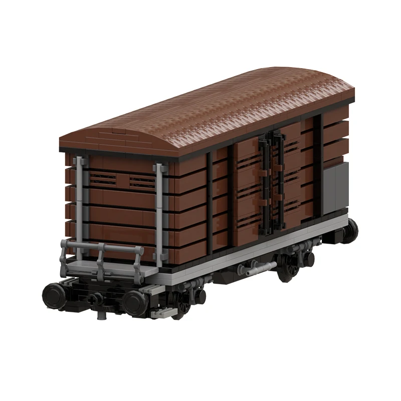 

Railway Boxcar Goods Wagon Building Block Model Kit DIY MOC Carriage Train Flatbed Freight Car Truck Vehicle Brick Kids Toy Gift