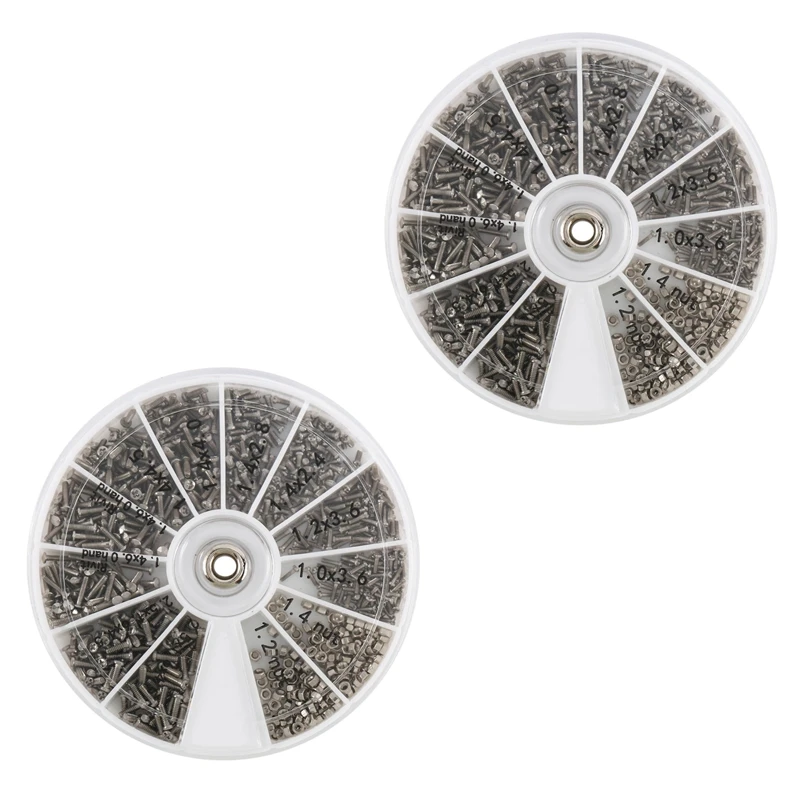 

2000 шт. набор винтов из нержавеющей стали, ассортимент винтов для ПК, очков