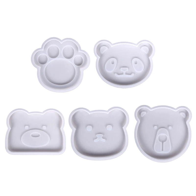 

Для креативной силиконовой подставки в виде маленького медведя, смоляная форма, силиконовая форма для чаши, коврика, цветочного горшка, домашнего декора