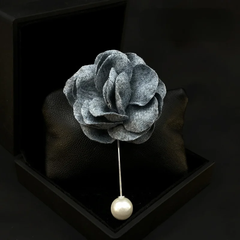 

Korean Woolen Large Flower Cloth Brooch Corsage Men and Women Suit Coats Pin Fashion Luxury Jewelry Big Sweater Accessories Pins