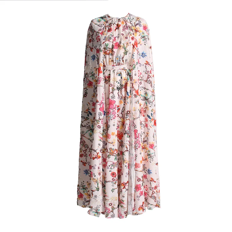 

Женское платье-накидка с круглым вырезом и поясом