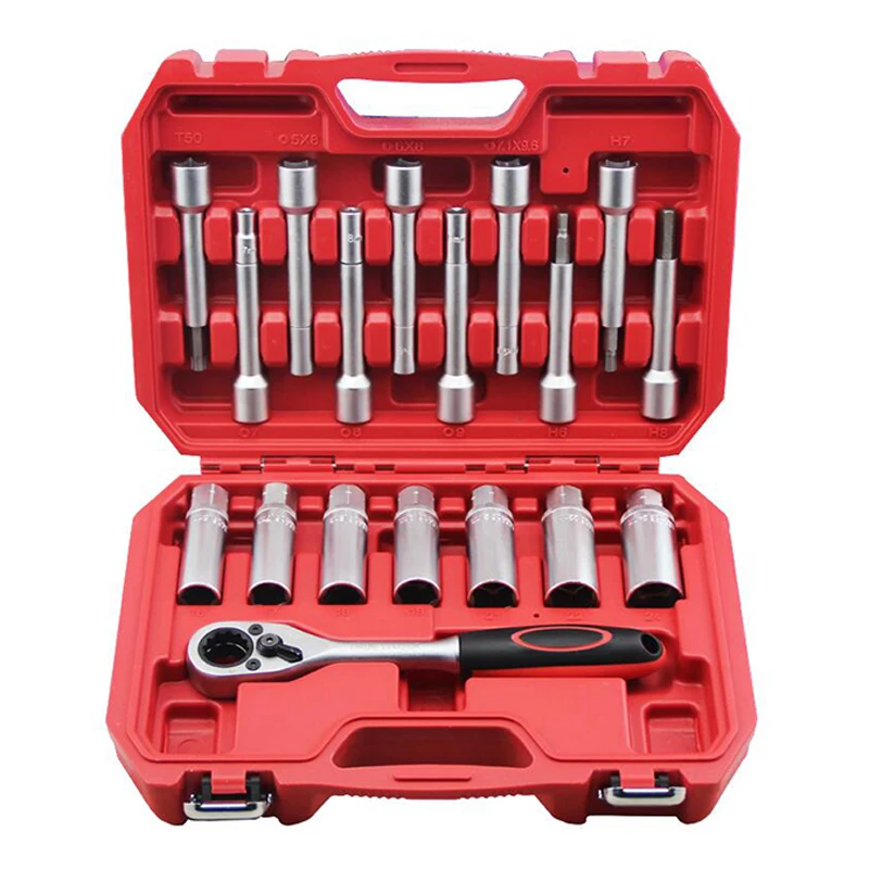 Shock Absorber Tool Kit 18pc Suspension Strut Nut Removal Top Mount Tool Service Shock absorber top disassembly tool