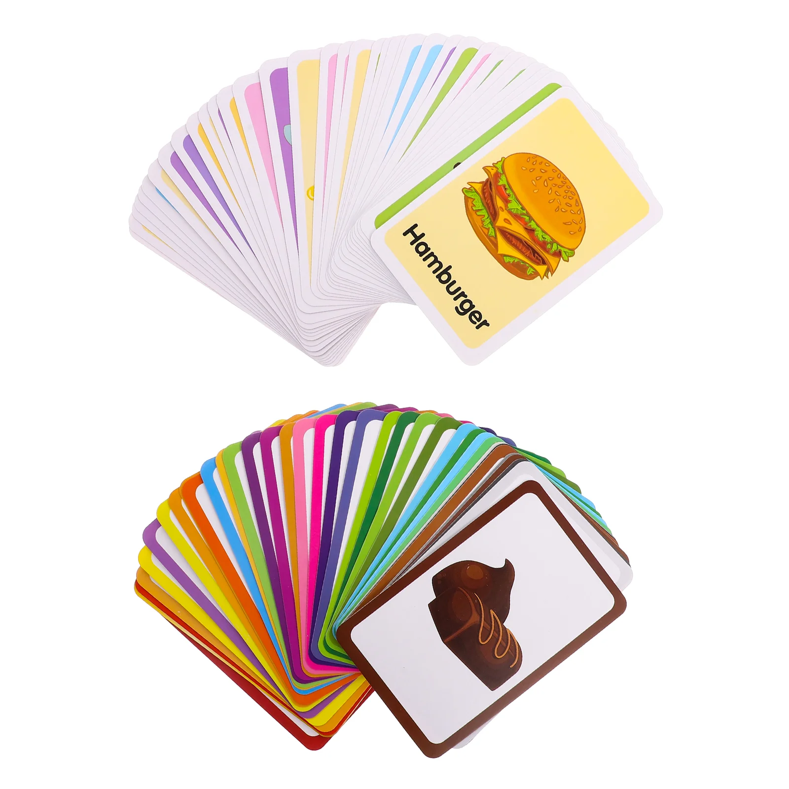 

2 Sets Educational Cartoon Interesting Funny Kids Plaything Kids Accessory Children Flash Cards for Kids Children Daily