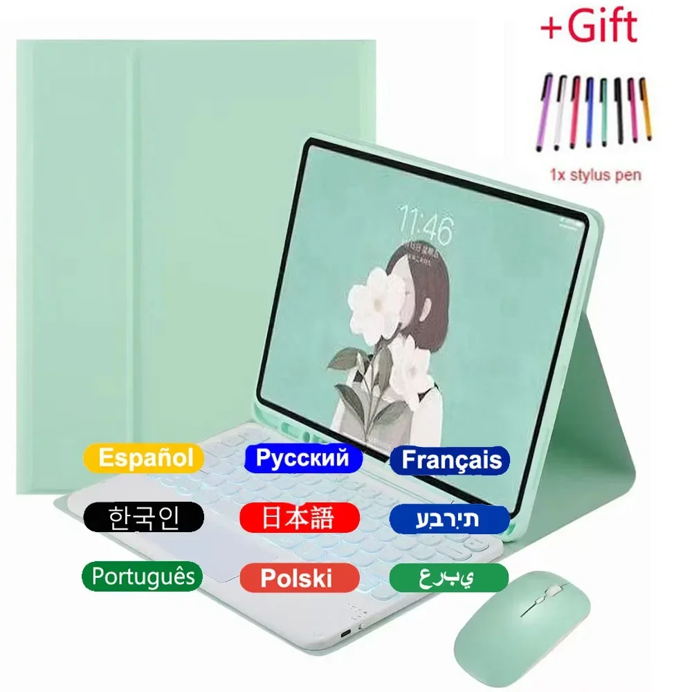 Чехол для клавиатуры Samsung Galaxy Tab S9 2023 11 &quotS9 FE Plus 12 4 клавиатура и мышь со слотом