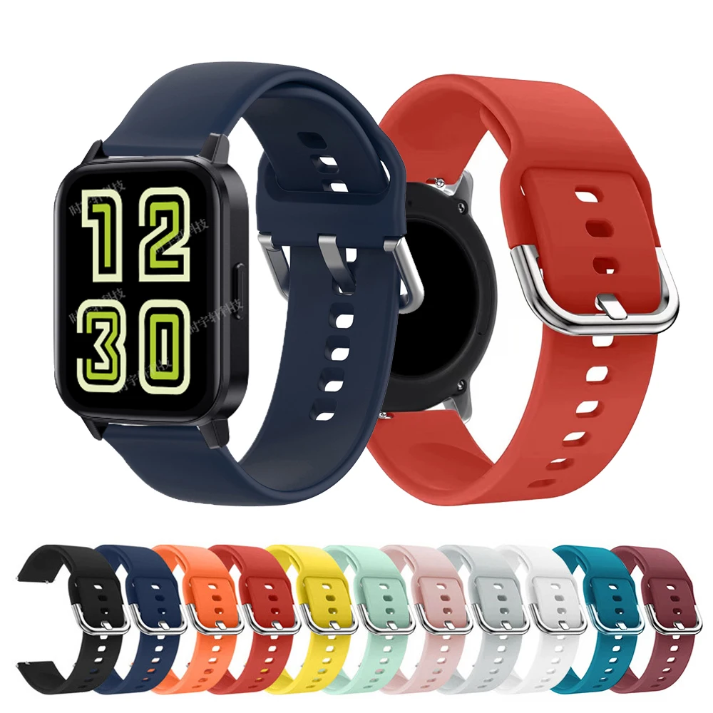 Ремешок силиконовый для смарт-часов Mibro C3 T2 A1 A2 X1 20 мм 22 спортивный браслет