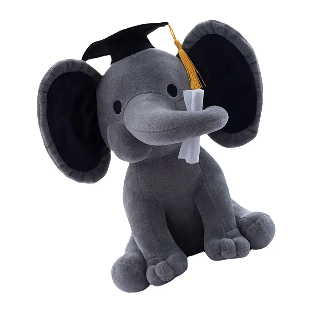 

1pc Graduation Plush Elephant Gift Lovely Stuffed Toy Desktop