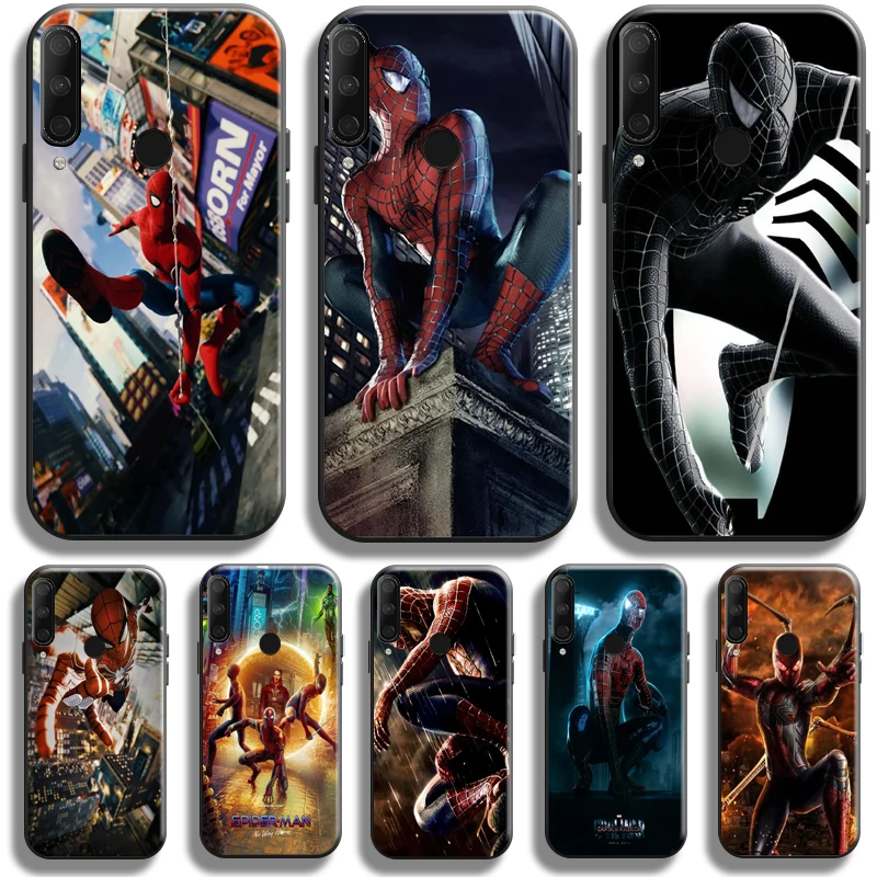 

Avengers Spiderman Phone Case For Huawei Honor 9X 8X 7X Pro For Honor 10X Lite Case Black Back Soft TPU Funda
