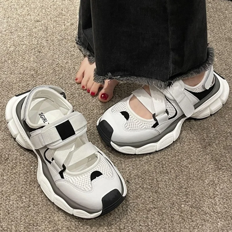 

Новая женская обувь, модная Высококачественная сетчатая спортивная обувь Magic Stick, серная обувь, женская повседневная спортивная обувь с вырезами, женские сандалии