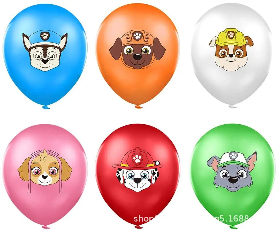 

Paw Patrol Explosion Dog Balloon Party Supplies Decoration 12 Inch Latex Dog Patrol Balloon Birthday Animation Decoration