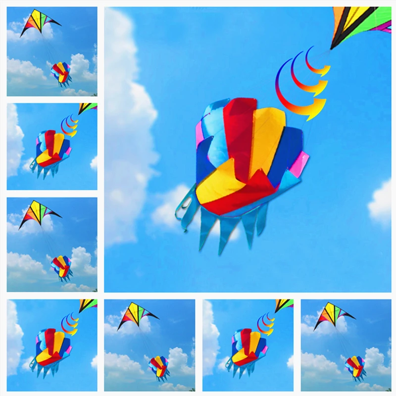 

free shipping large kites windsocks rainbow kites tails outdoor toys flying weather vane 3d kite butterfly