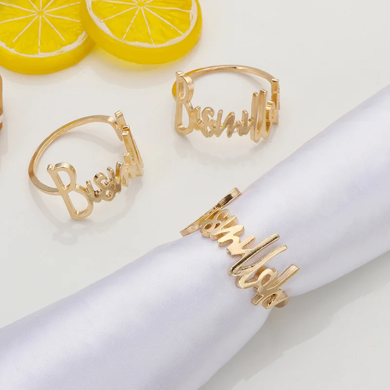 

6 шт. Рамадан, кольца для салфеток, металлические, золотые, серебряные, Eid Mubarak, настольные держатели для салфеток, украшения на Рамадан 2023, блестящие принадлежности