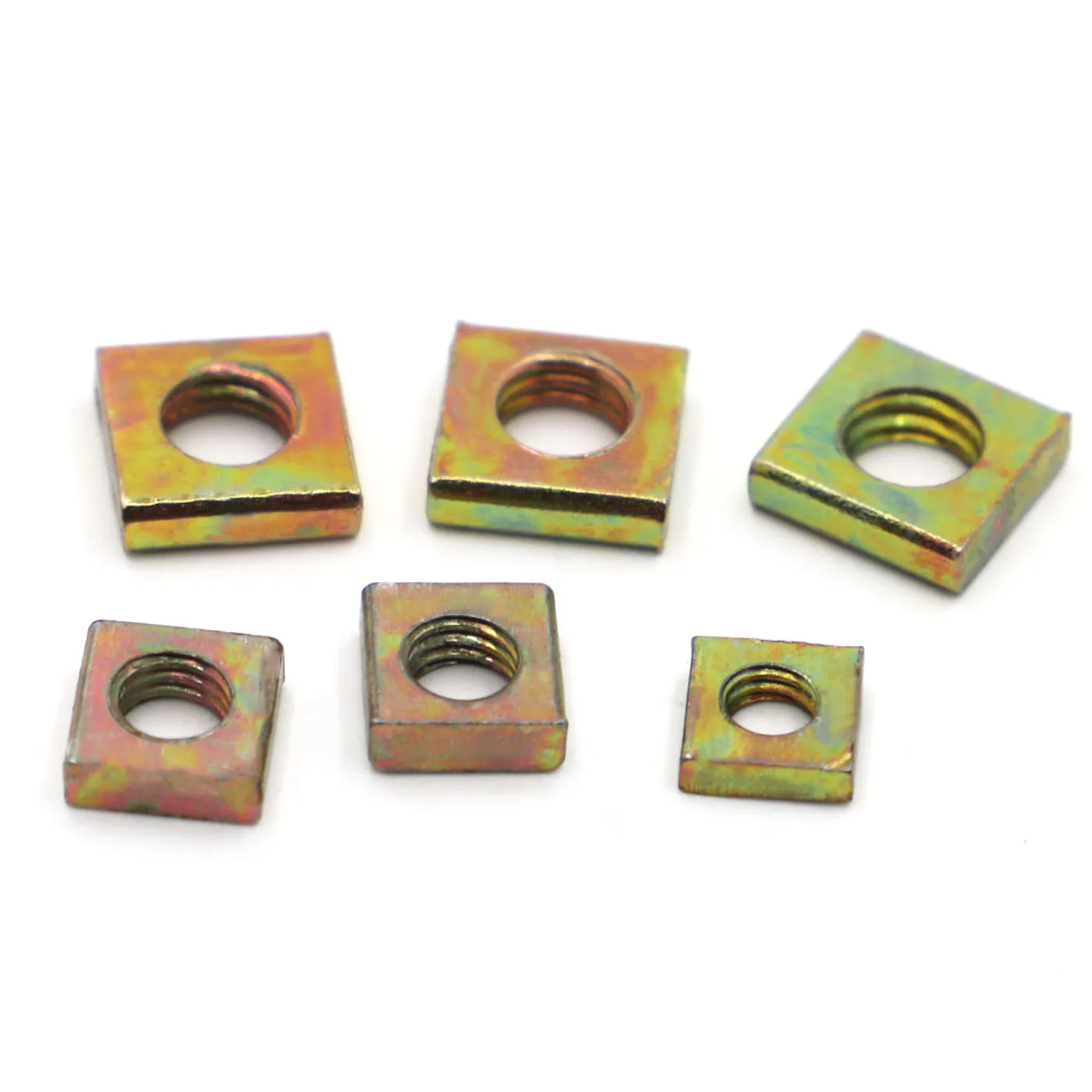

50pcs Color Zinc Carbon Steel M3 M4 M5 M6 DIN562 Thin Metric Square Nut Nuts