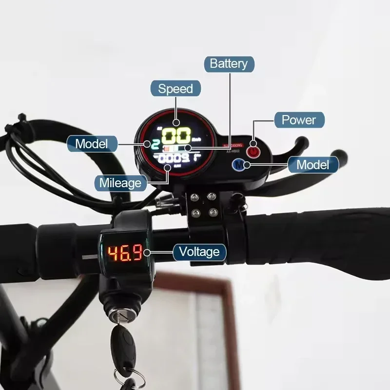 2024 новый электрический скутер с двойным двигателем 2400 Вт 48 В 21 Ач максимальная