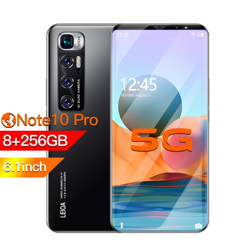 

Смартфон Note 10 Pro, Android 10,0, 8 + 256 ГБ, 6,1 дюйма, 4G