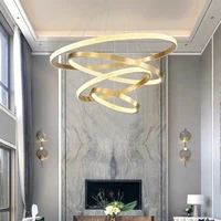 nordic minimalist modern atmosphere villa creative led dining room living room circular office chandelier