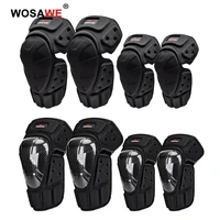 wosawe hard motorcycle knee protector outdoor sports elbowpads knee sliders motosiklet snowboard knee protective gear guards kit