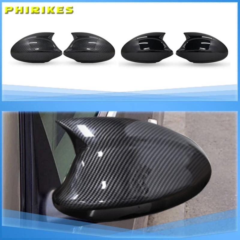 

2xMirror Cover E90 Car Side Door Rearview Side Mirror Cover Cap For BMW E90 E91 2005-2007 E92 E93 2006-2009 M3 Style E80 E81 E87