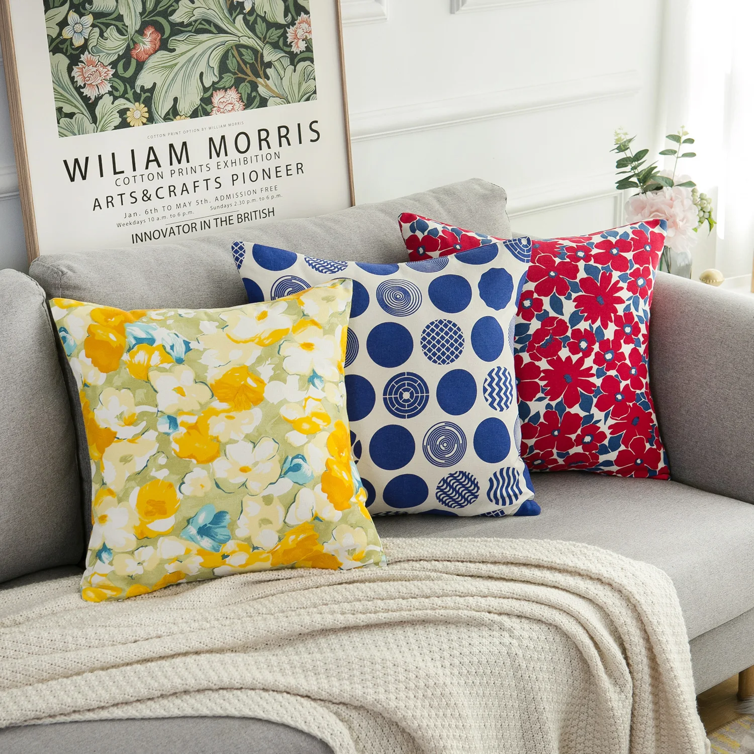 

Delicate Floral Cushion Cover Flower Cushion Case Home Decor Pillow Case Living Room Bedroom Sofa Home Decorations