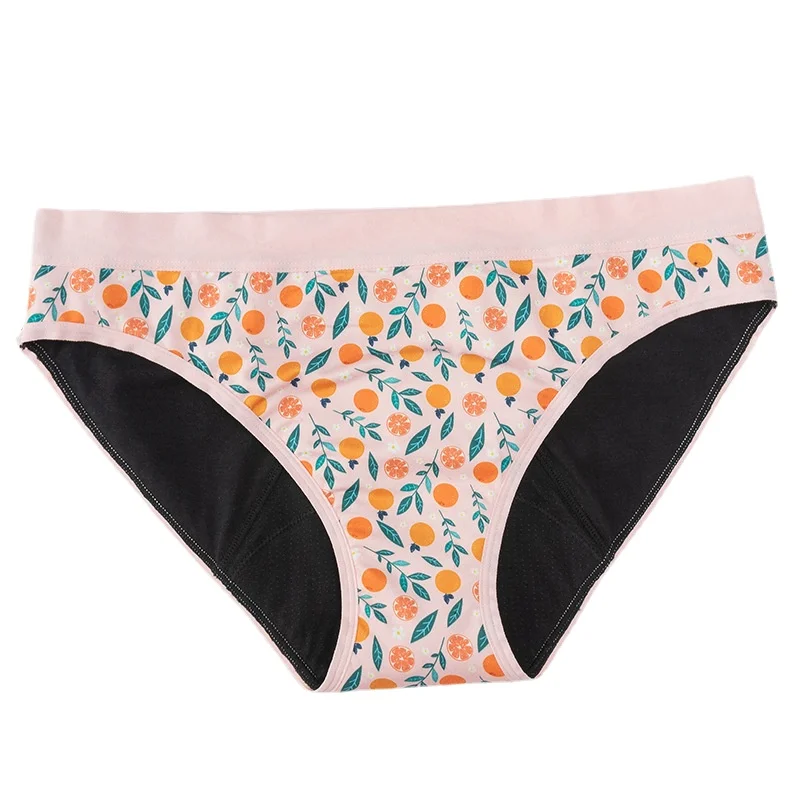 3PCS Europe Size 4-Layer Cotton TEEN Period Panties Mid-Rise Loli Underwear Absorbent Menstrual Panties Leakproof Women's Briefs