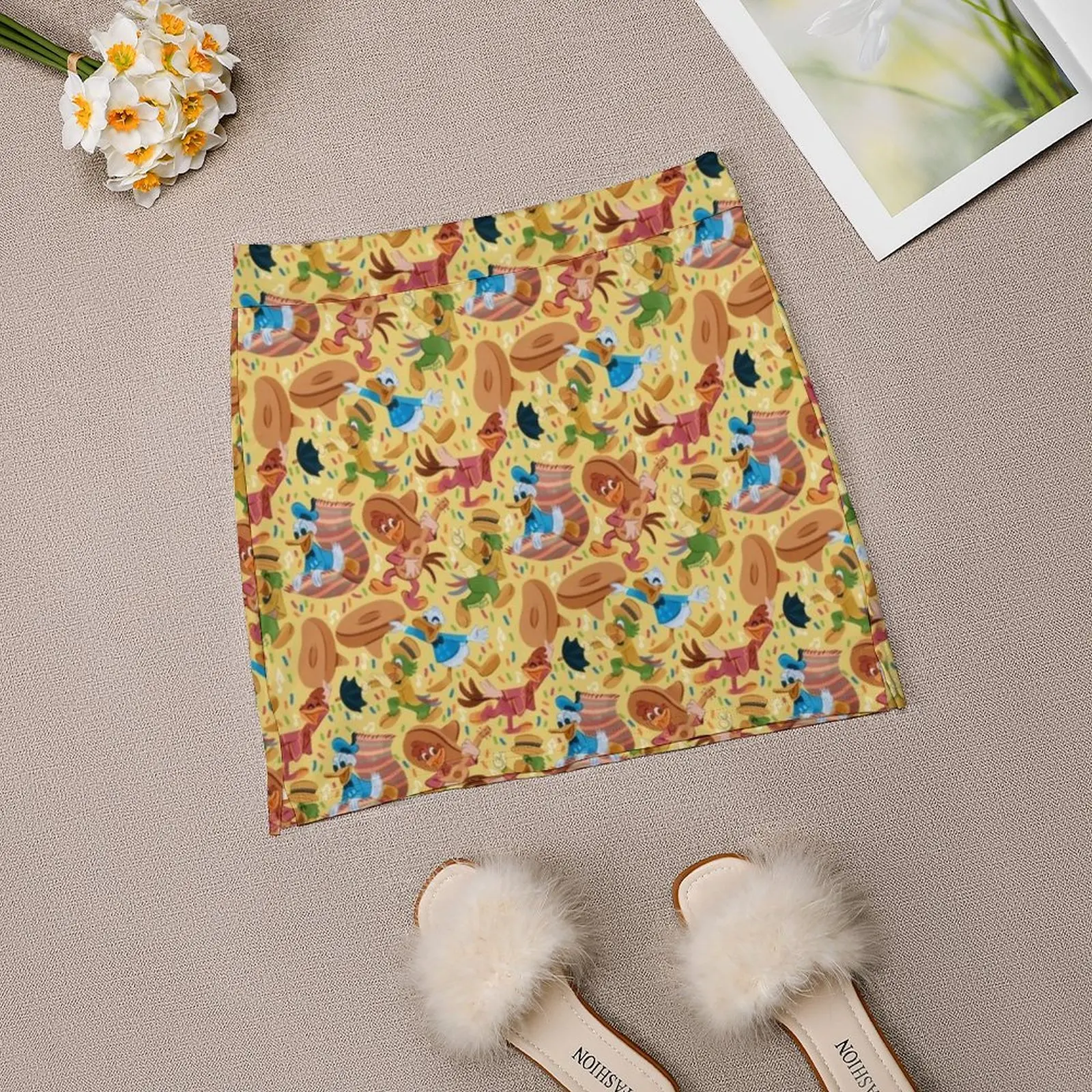 Три счастливых Chappies! Женская юбка Мини-юбки Юбка трапециевидной формы со