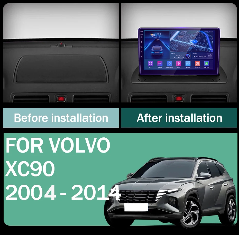 Автомобильный мультимедийный плеер TIEBRO 2Din Android10 автомобильное радио для Volvo XC90